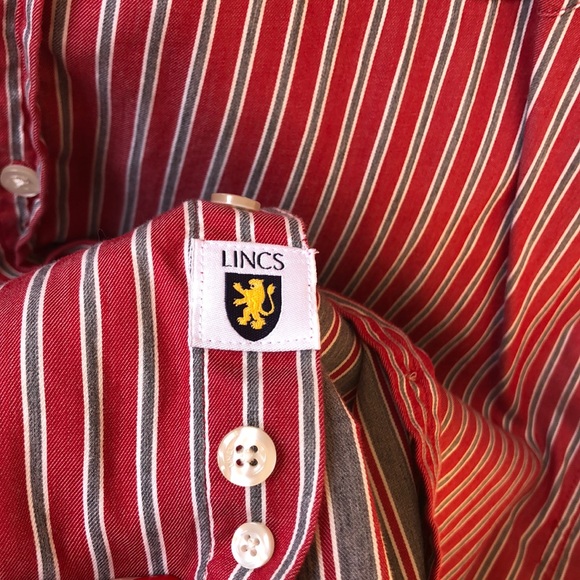 LINCS Size L button down collared 100% cotton - Picture 3 of 7